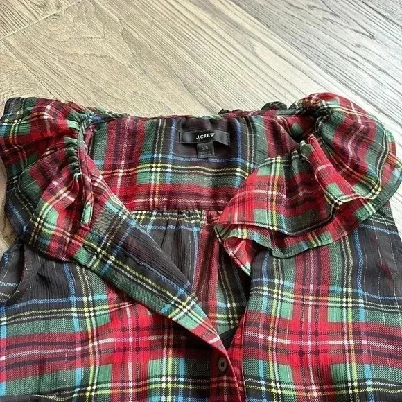 J. Crew Multicolor Plaid Sleeveless Top - Picture 9 of 15
